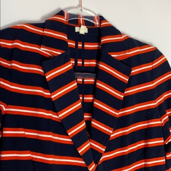 J. Crew Factory navy striped knit blazer XS - Picture 4 of 8